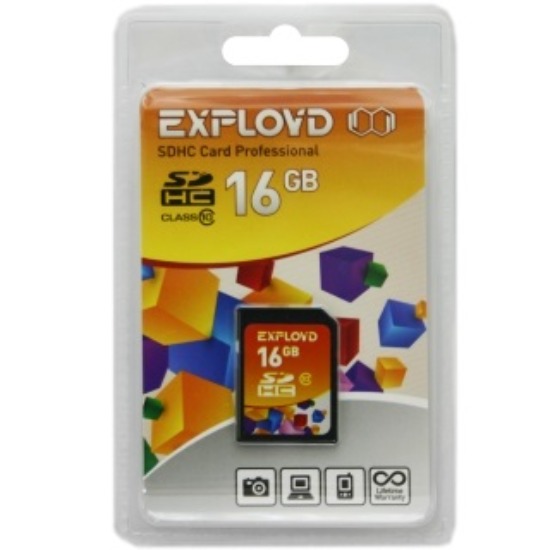 Micro SD 16Gb EXPLOYD Class 10 + SD adapter