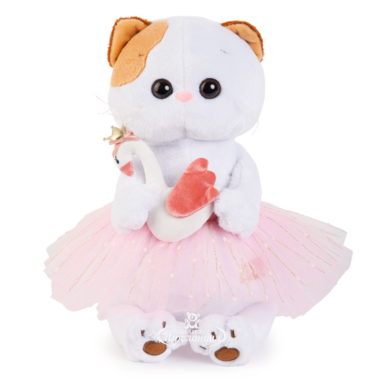 Мягкая игрушка Кошечка Ли-Ли балерина с лебедем, 27 см