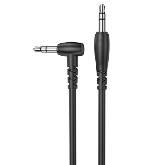 Кабель Jack 3.5 <--> Jack 3.5  2.0м BOROFONE BL10 боковой, чёрный