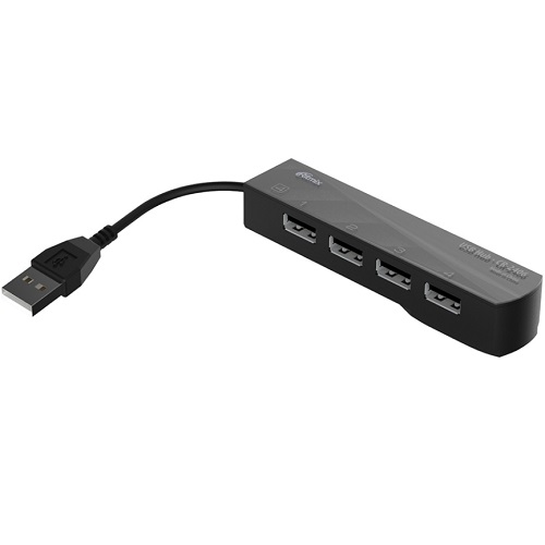 USB-Xaб RITMIX CR-2406 black, 4 порта 1