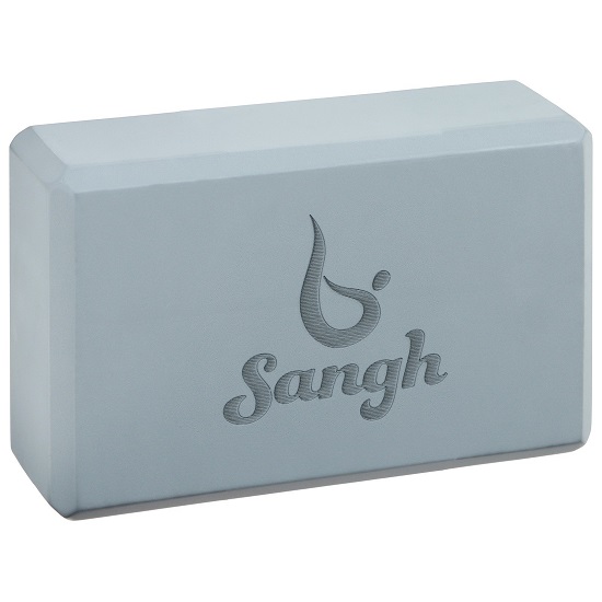 Блок для йоги Sangh, 23×15×8 см, цвет серый