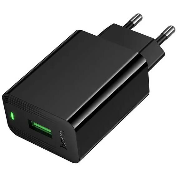 Сетевое ЗУ 1USB 3.0A HOCO CS92A, чёрный, 18Вт