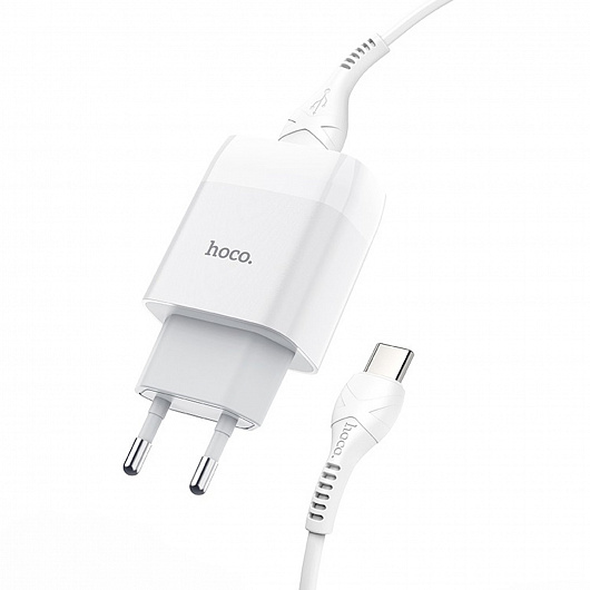 Сетевое ЗУ 1USB 2.1A HOCO C72A, Glorious Type-C белый