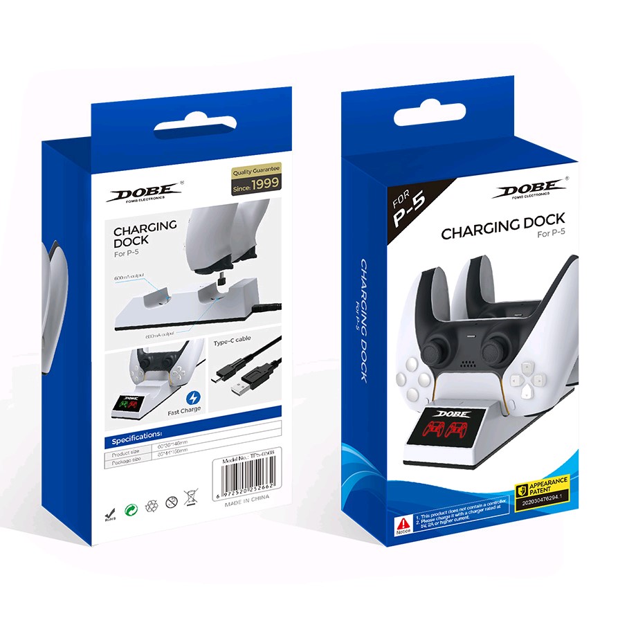 Зарядная станция для 2-x геймпадов PS5 Dual Sense Charging Dock TP5-0508B