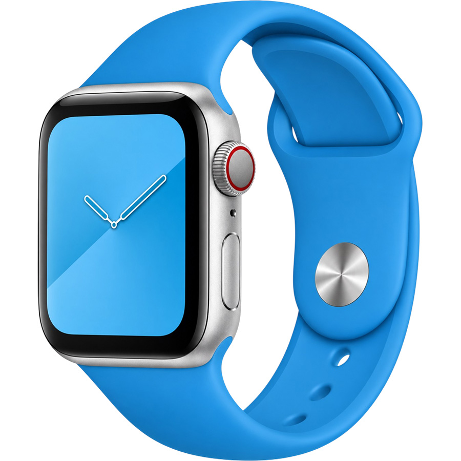 Силиконовый ремешок Gurdini для APPLE Watch 42/44/45/49mm, светло-синий (2 ремешка в комплекте)