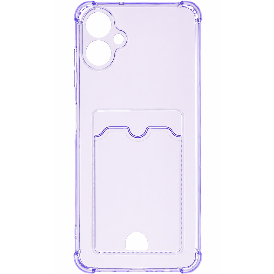 Задняя накладка ZIBELINO Silicone Card Holder для Samsung Galaxy A06 4G (сиреневый)