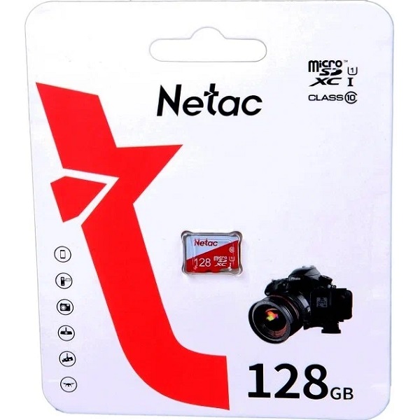 Micro SD 128Gb NETAC P500 Eco Class 10 UHS-I без адаптера (NT02P500ECO-128G-S)