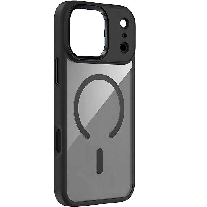 Задняя накладка KEEPHONE ARMOR GRIP MAGSEFE CLEAR CASE для iPhone 17 PRO MAX (BLACK)
