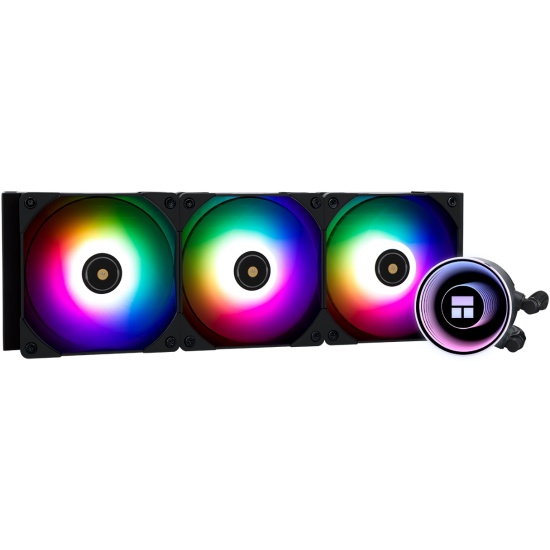 Система водяного для процессора Thermalright Frozen Notte 360 черный ARGB V2 (360mm, Black, ARGB/ Fans: 3x120mm, 72.37CFM, 27.7dBA, 2000RPM/ Pump he