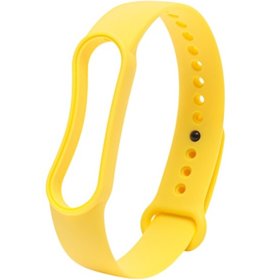 Силиконовый ремешок для Xiaomi mi band 5/6  желтый