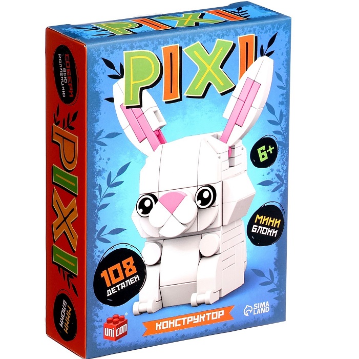Конструктор «PIXI. Зайка», мини блоки, 108 деталей 10114282 2