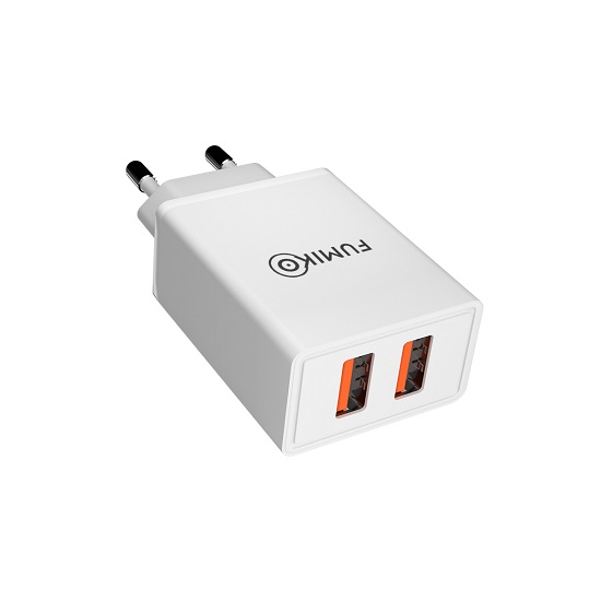 Сетевое ЗУ 2USB 2.4A FUMIKO CH13 белое 3