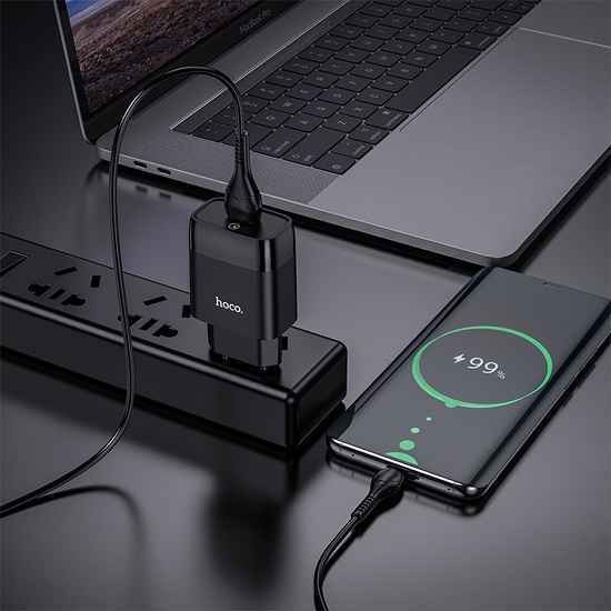 Сетевое ЗУ 1USB 3A HOCO C72Q, черный, QC3.0 6