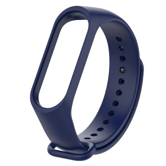 Силиконовый ремешок WB13 для Xiaomi Mi Band 5/Mi Band 6 (blue), на кнопке (регулируемый)