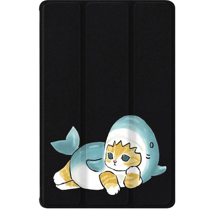 Чехол футляр-книга ZIBELINO для iPad Air 13" 2025 (M3)/Apple iPad Pro 2024 (M4)/iPad Air 2024 (M2) 13.0'' (черный) 8017 КОТИК АКУЛА