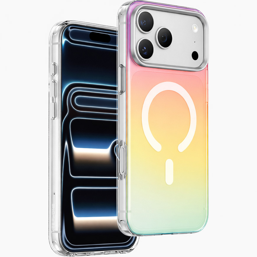 Задняя накладка KEEPHONE RAINBOW ХАМЕЛЕОН MAGSAFE CASE для iPhone 17 PRO MAX, SILVER