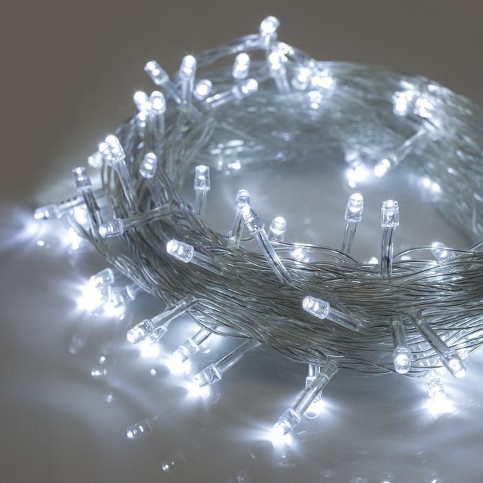 Гирлянда свеодиодная СТАРТ НГ 100LED 220V 8 реж 10м нить белый