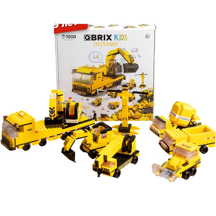 Конструктор QBRIX KIDS Спецтехника Серия «Много кубиков» 2