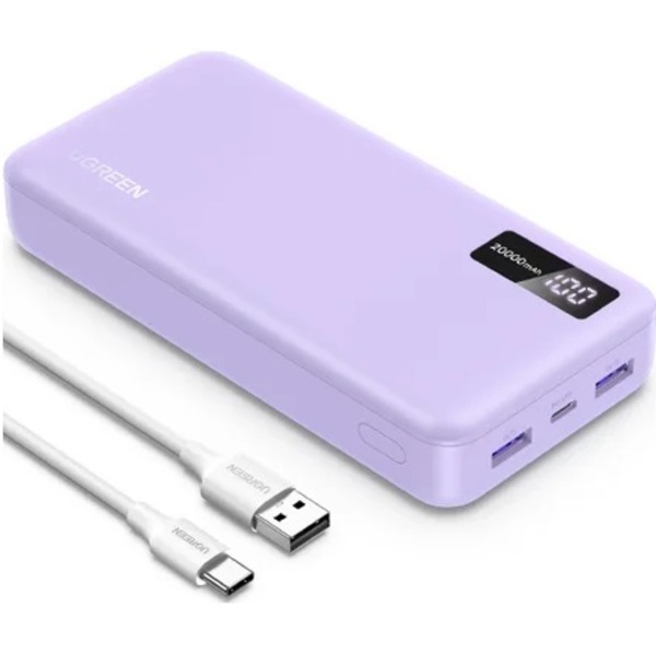 Внешний АКБ UGREEN PB312 (65590B) (20000mAh) фиолетовый 2