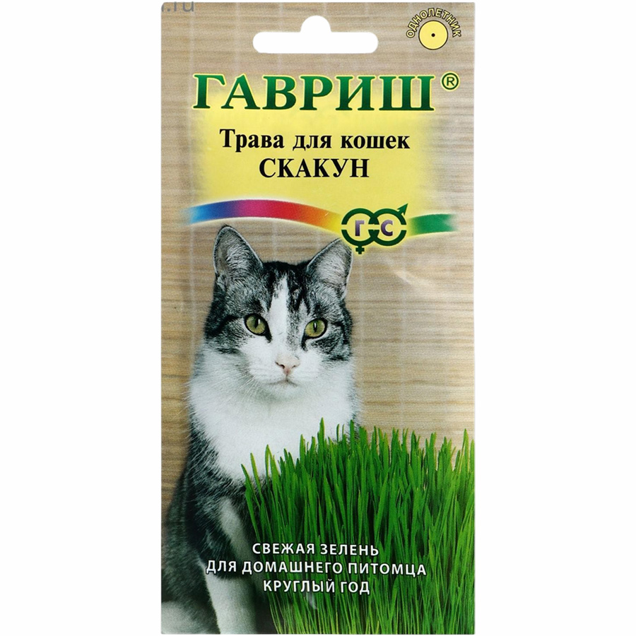 Семена Трава для кошек «Скакун», 10 г, «Гавриш»