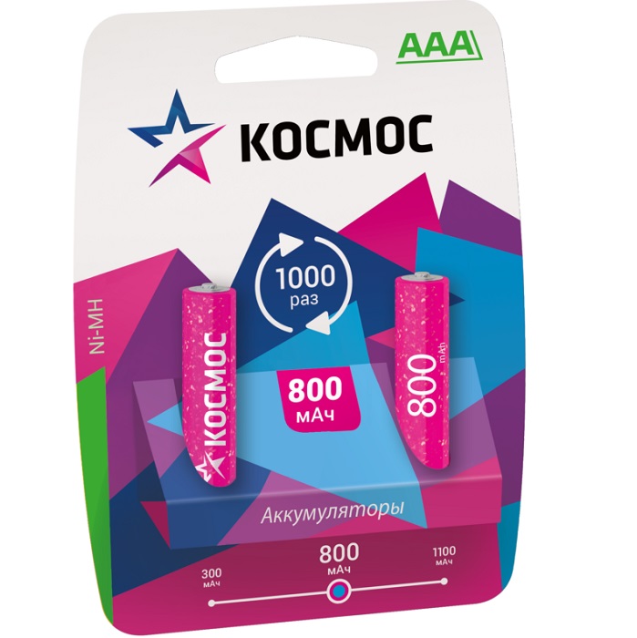 Аккумулятор КОСМОС R03 800mAh BL-2