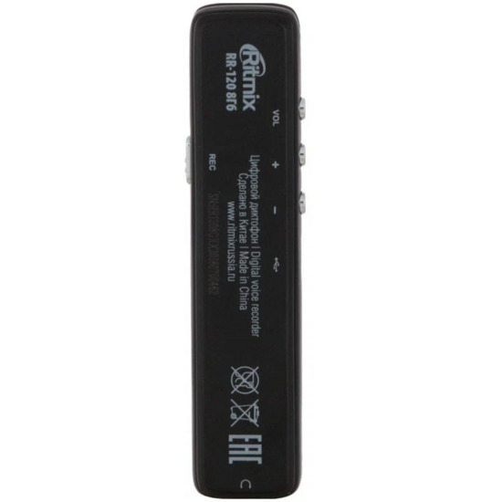 Диктофон RITMIX RR-120 8GB black 3