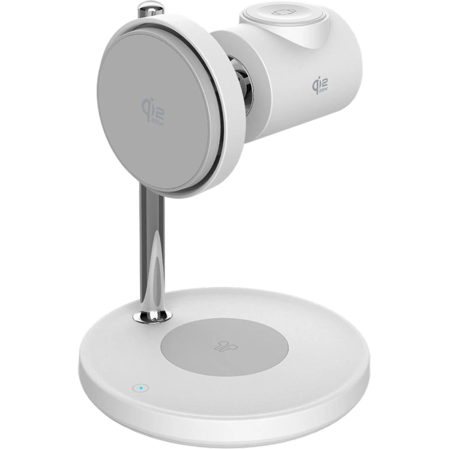 Беспроводное ЗУ DEPPA 3в1 QI2.2 Max Power, белое (23176)