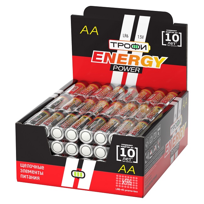 Элемент питания ТРОФИ LR06 ENERGY POWER promobox 4S (96/384/18432)