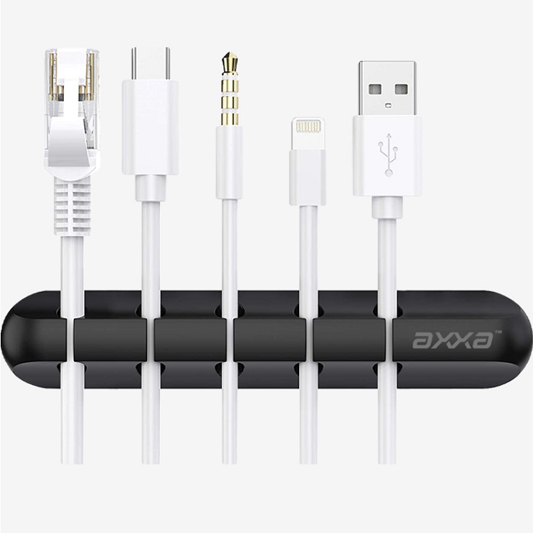 Держатель для кабелей AXXA Cable Organizer, черный 2