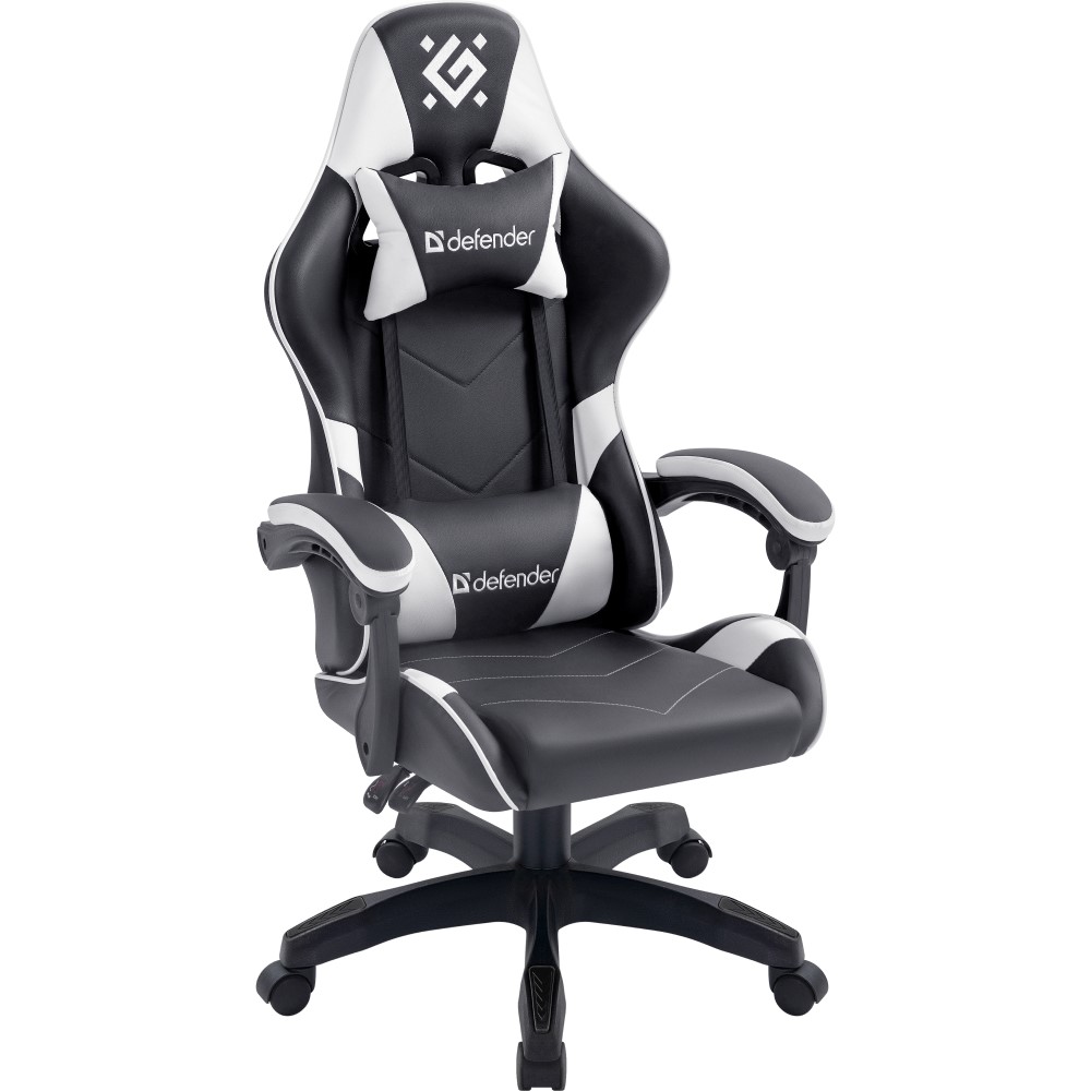 Кресло игровое DEFENDER Companion черный/белый