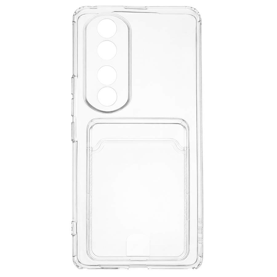 Задняя накладка ZIBELINO Silicone Card Holder для Honor X7A 4G (прозрачный) защита камеры