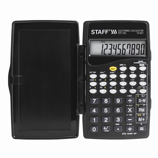 Калькулятор инженерный STAFF STF-245 (120х70мм), 128 функций, 10 разрядов, 250194