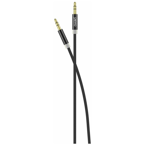 Кабель Jack 3.5 <--> Jack 3.5  1.0м PERO MC-01 Black