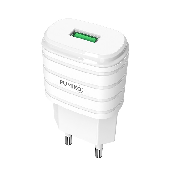 Сетевое ЗУ 1USB 2.4A FUMIKO CH16 белое 3