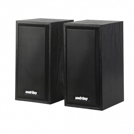 Колонки 2.0 SMARTBUY ONE (SBA-101) черный, дерево (2*3Вт)
