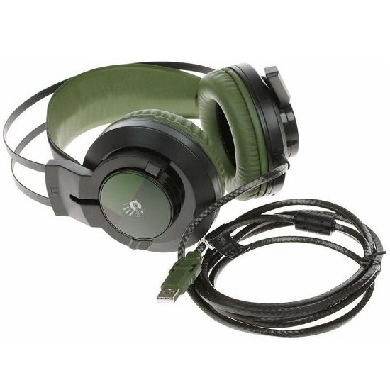 Наушники A4TECH Bloody J450 черный/зеленый 5