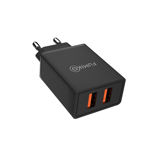 Сетевое ЗУ 2USB 2.4A FUMIKO CH13 черное 3