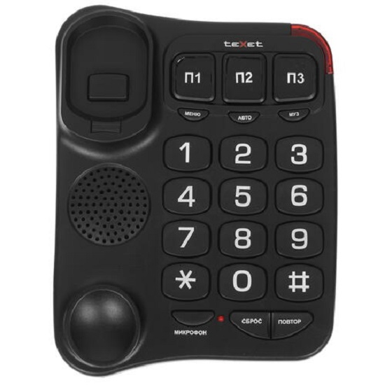 Телефон TEXET TX-214 черный 3