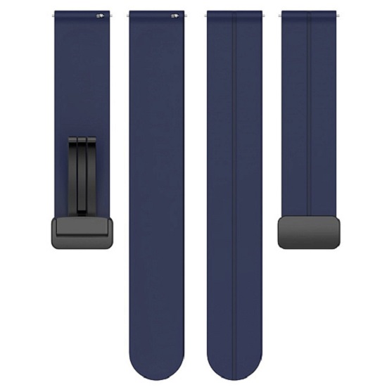 Силиконовый ремешок WB29 Универсальный 22мм на магните (dark blue) 5